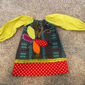 Fall dress Dragon fly dress La Jenns size 2T
